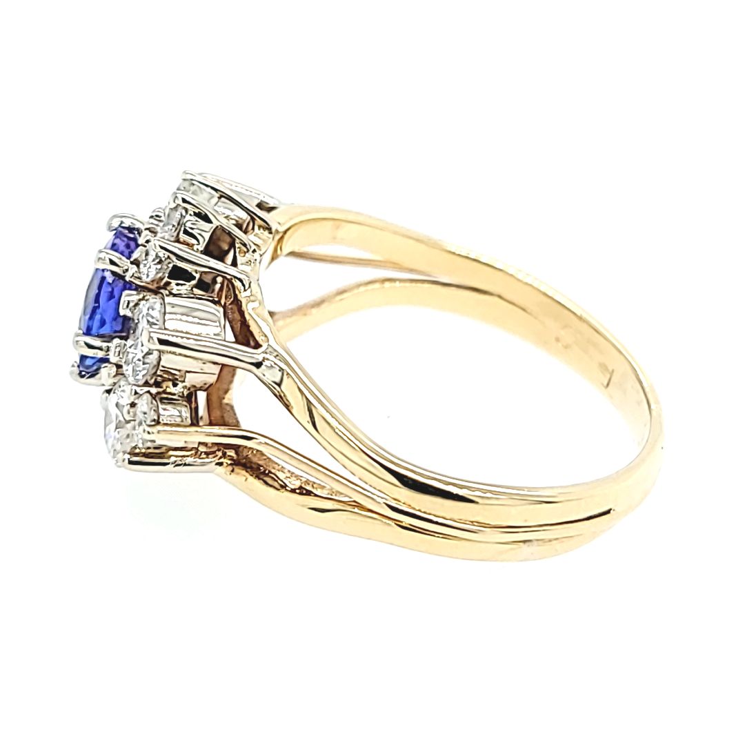 Tanzanite and diamond ring