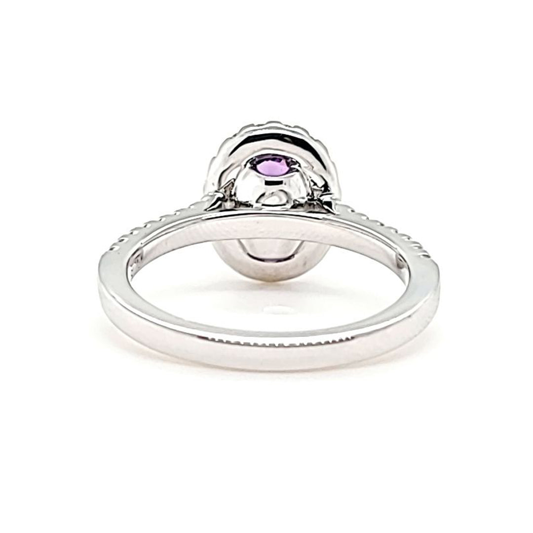 Purple Sapphire and Diamond Ring