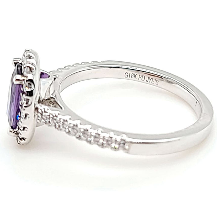 Purple Sapphire and Diamond Ring