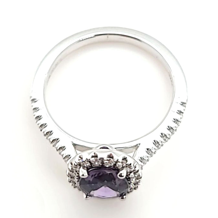 Purple Sapphire and Diamond Ring