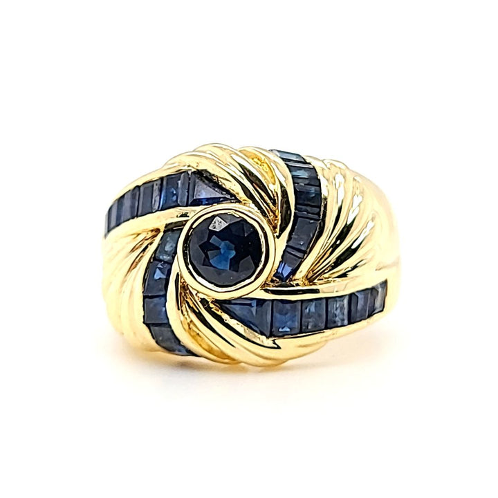 Sapphire Swirl Ring