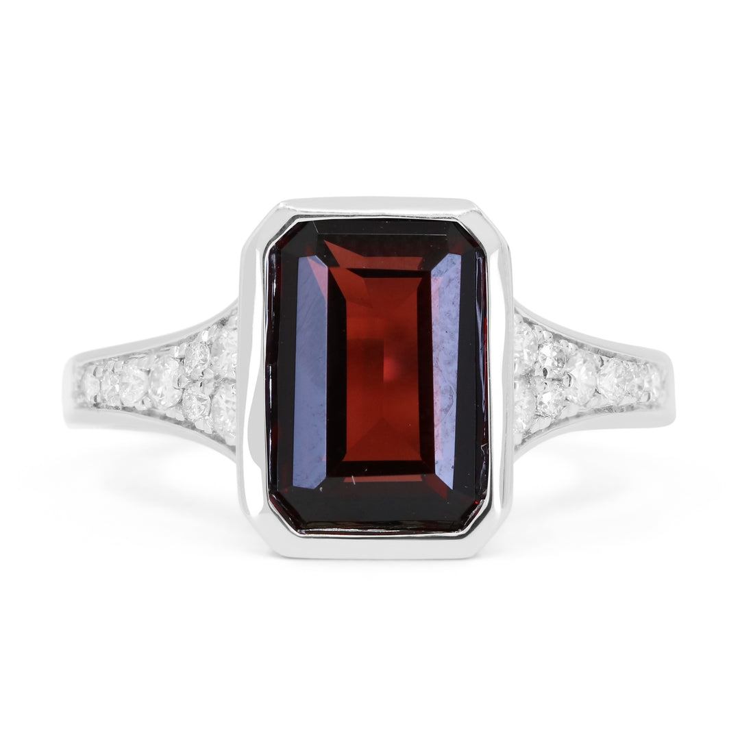 Garnet and Diamond Ring