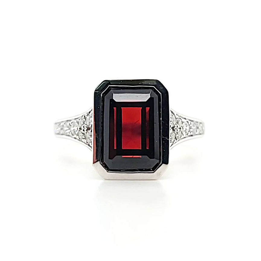 Garnet and Diamond Ring