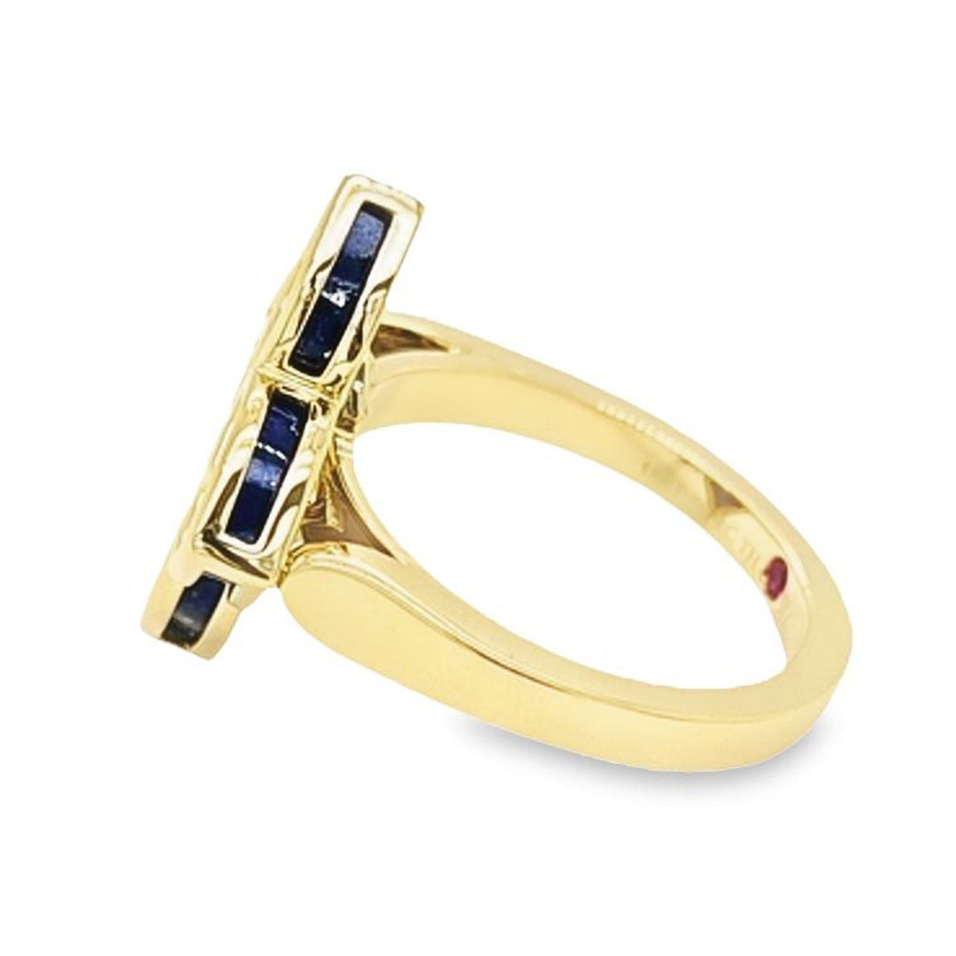 Venetian Princess Lapis Lazuli and Diamond Ring