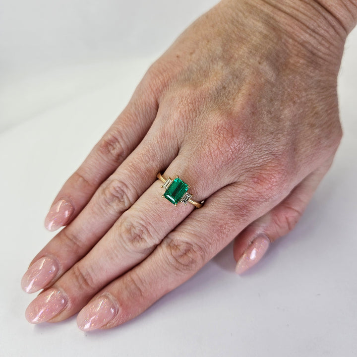 Emerald and Diamond Ring