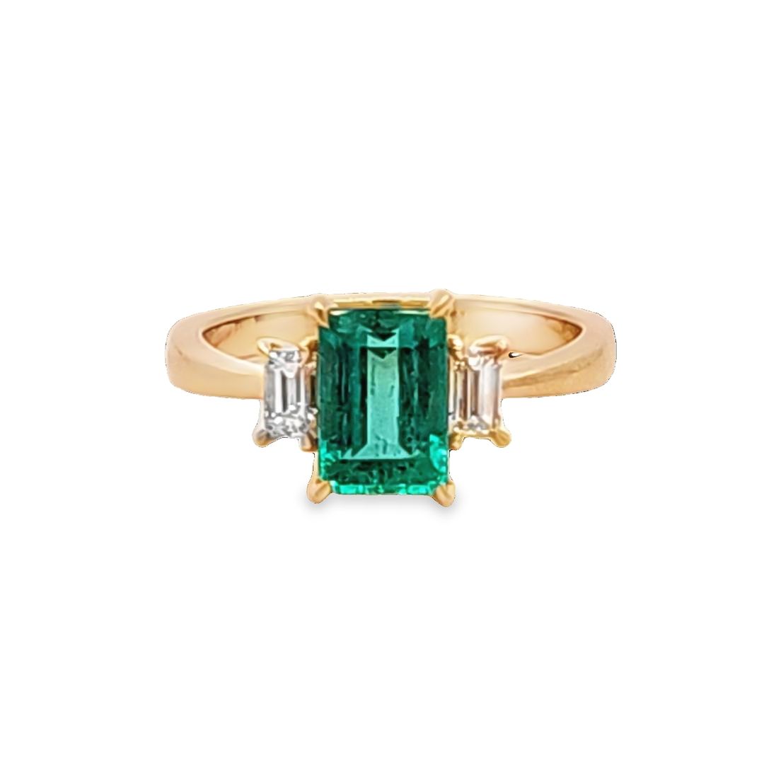 Emerald and Diamond Ring