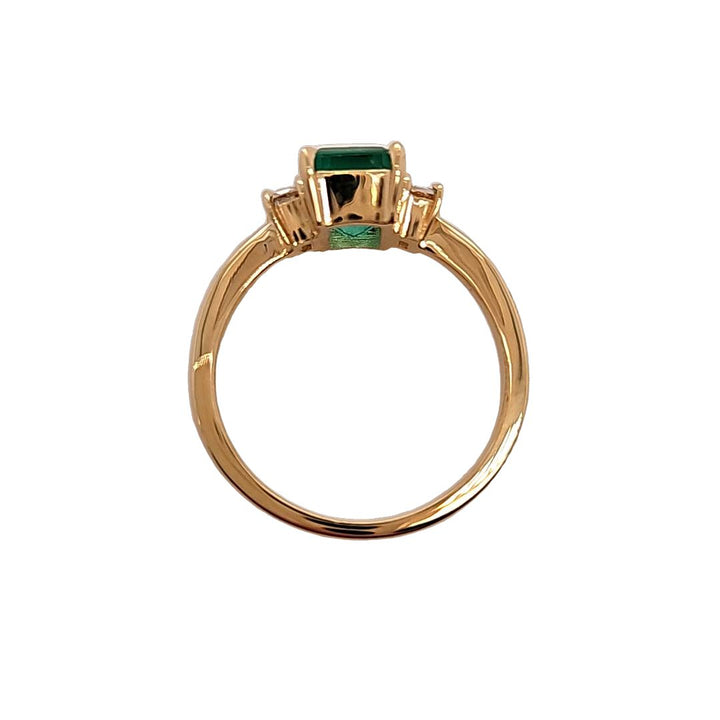 Emerald and Diamond Ring