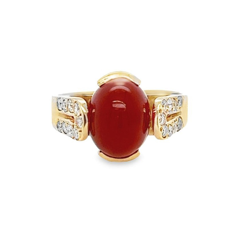 Carnelian Cabochon Ring