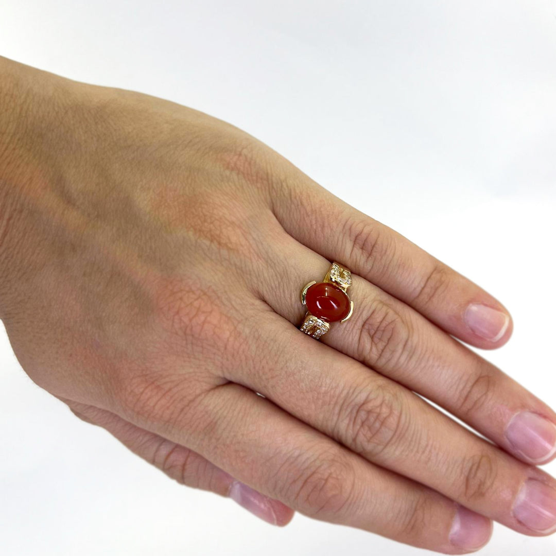 Carnelian Cabochon Ring