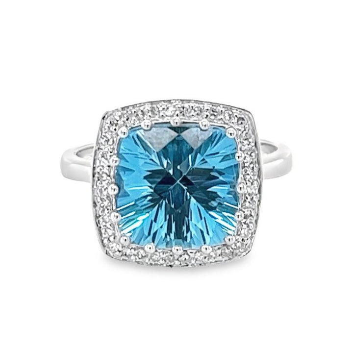 Blue Topaz and Diamond Effy Ring