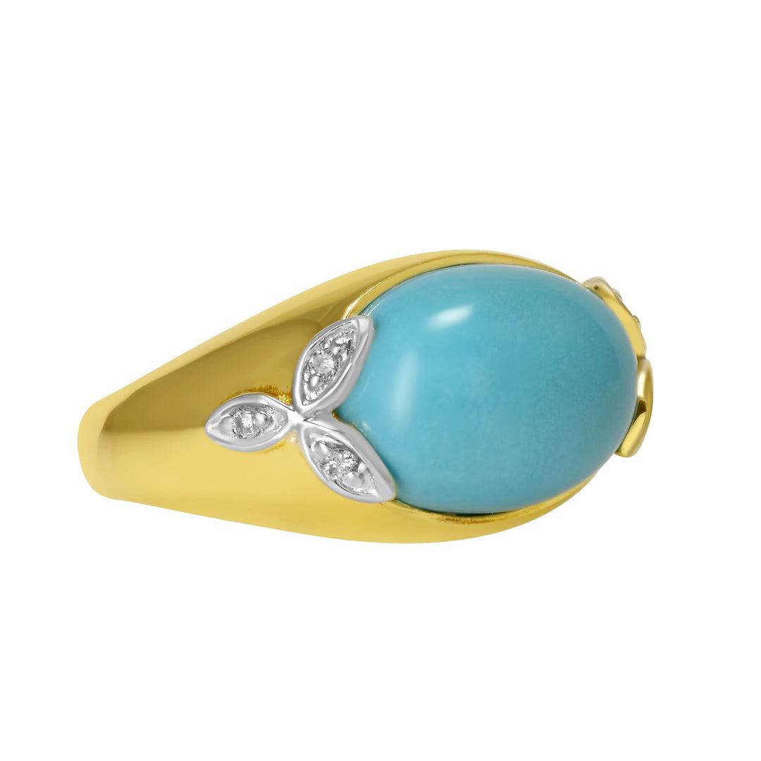 Turquoise and Diamond Ring