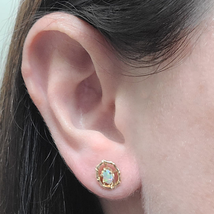 Opal Stud Earrings