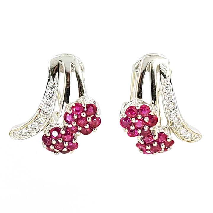 Ruby and Diamond Earrings