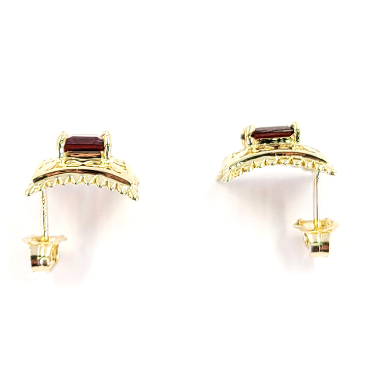 Garnet Stud Earrings