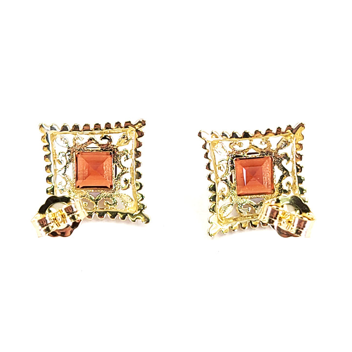 Garnet Stud Earrings