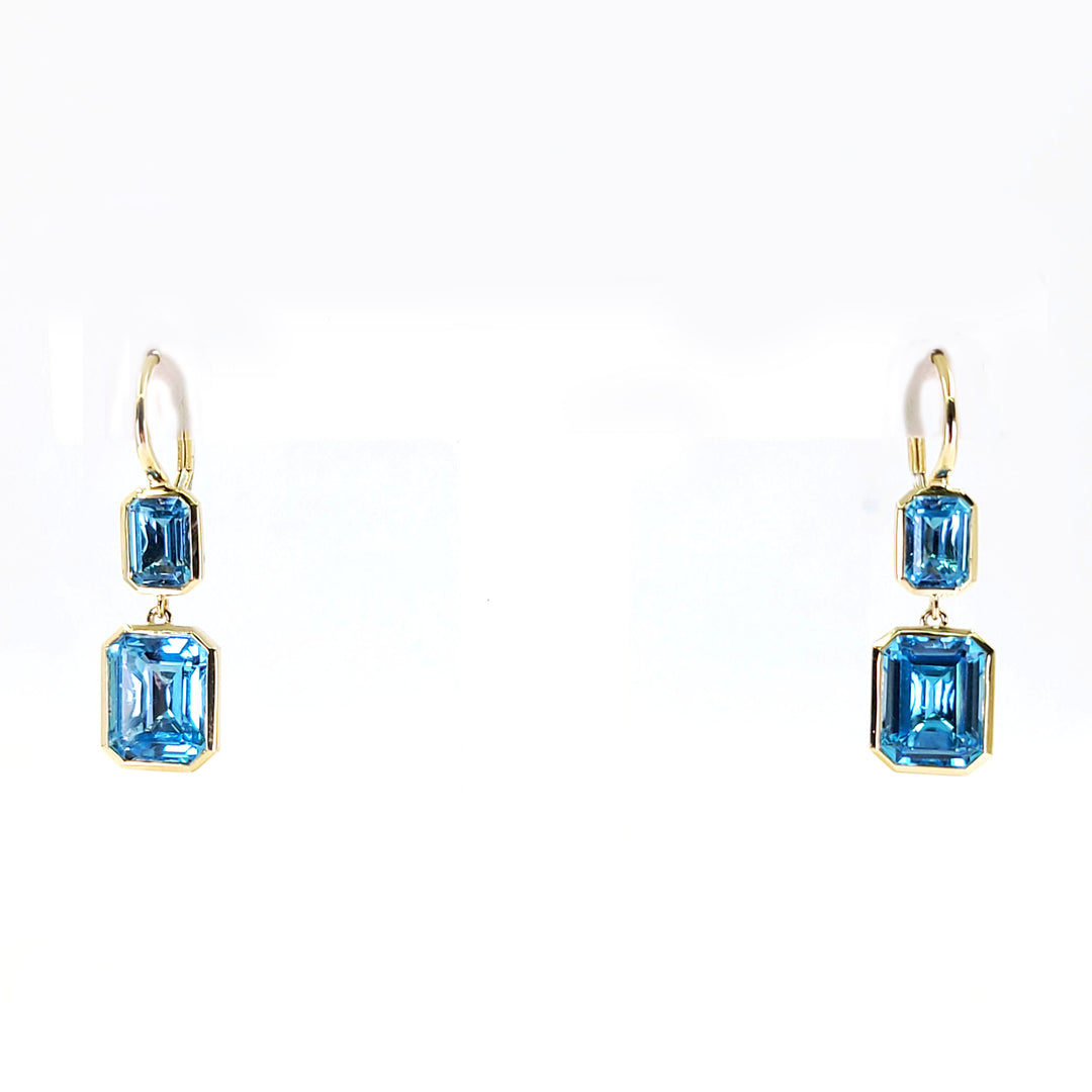 Blue Topaz Drop Earrings