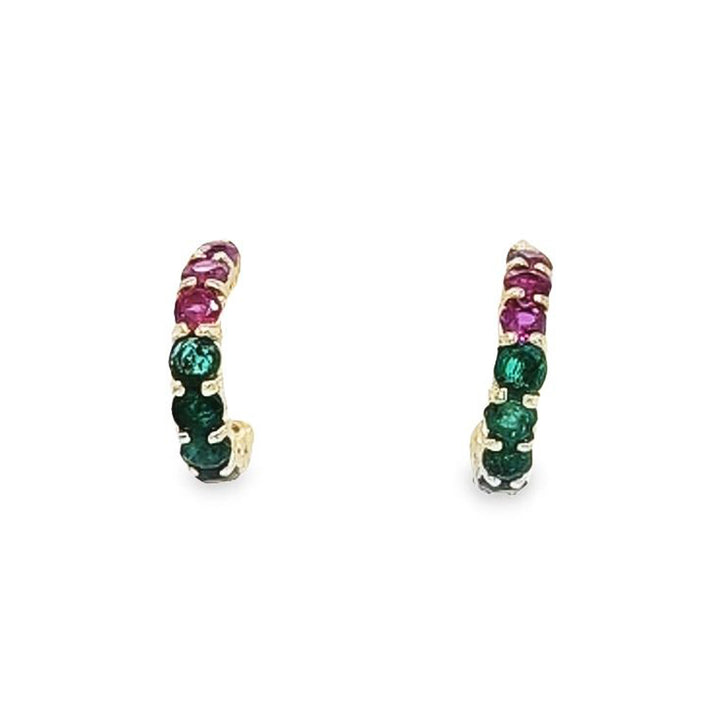 Multicolor Huggie Earrings