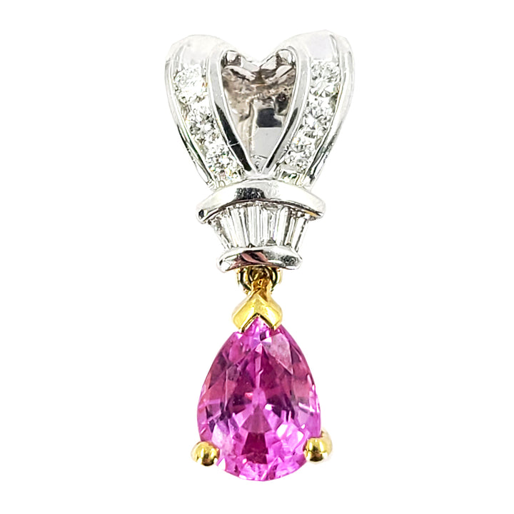 Pink Sapphire and Diamond Pendant