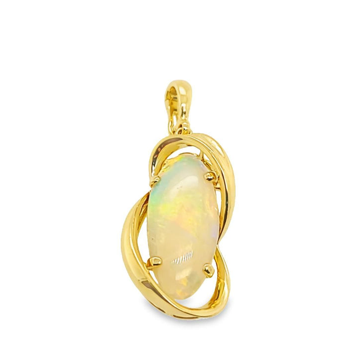 Cabochon Oval Opal Pendant