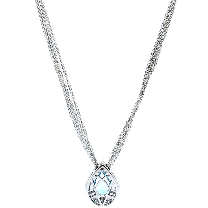 Aquamarine and Diamond Necklace