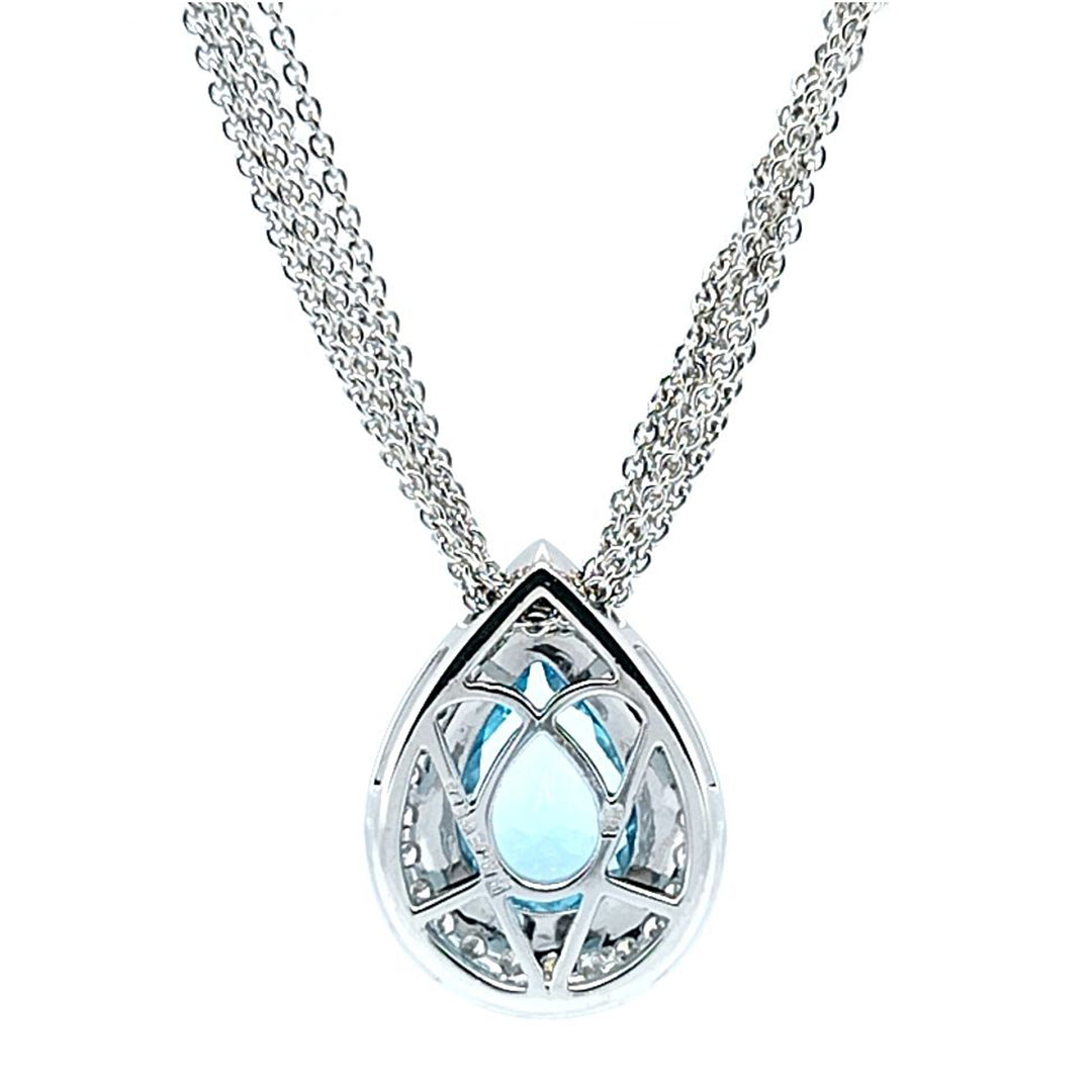 Aquamarine and Diamond Necklace