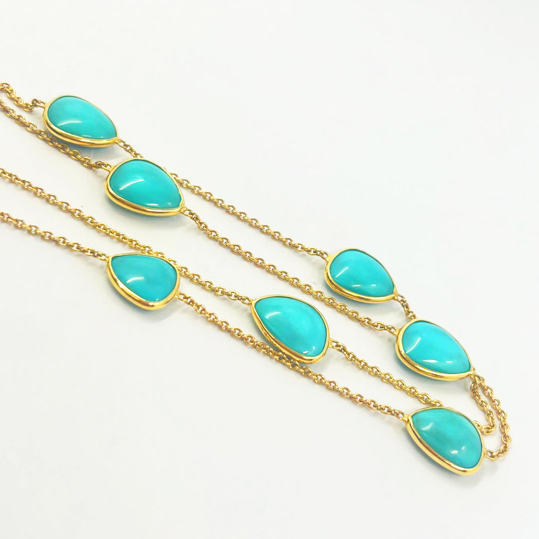 Turquoise Bezeled Necklace