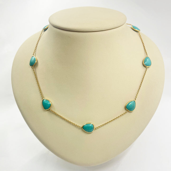 Turquoise Bezeled Necklace