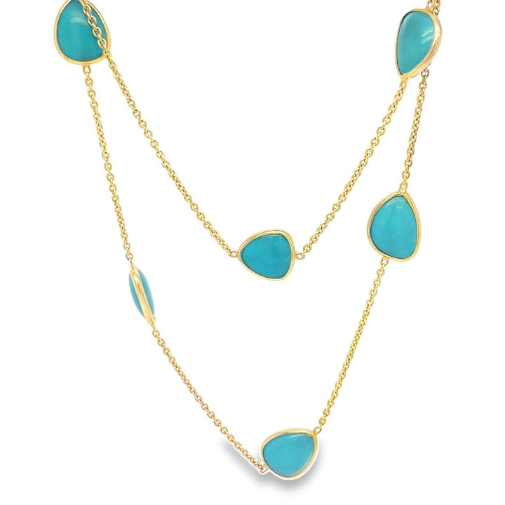 Turquoise Bezeled Necklace