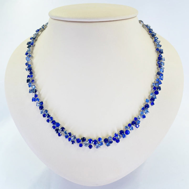 Multi Tone Sapphire Necklace