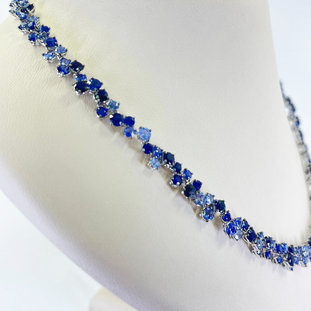 Multi Tone Sapphire Necklace