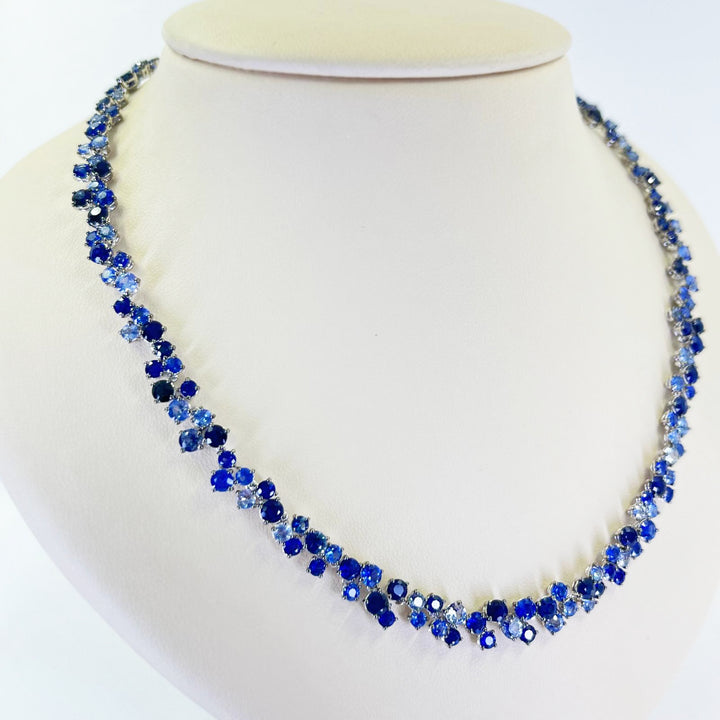 Multi Tone Sapphire Necklace