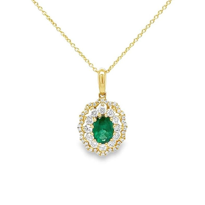 Emerald Halo Necklace