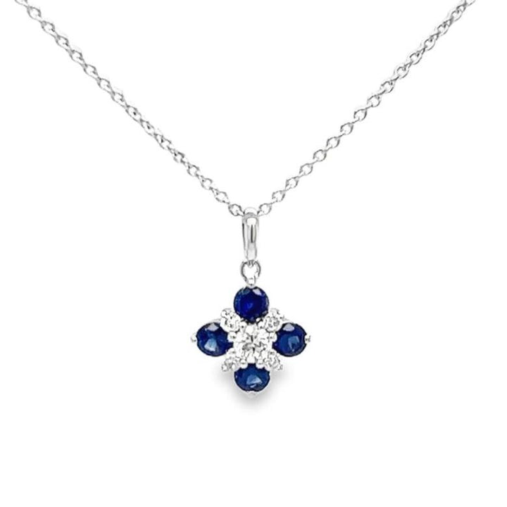 Sapphire Flower Necklace