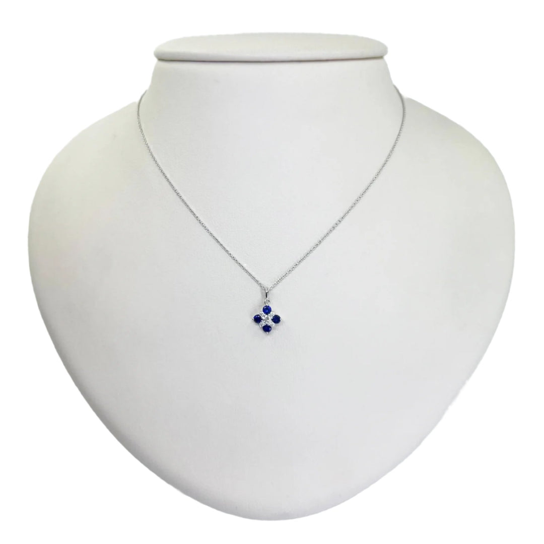 Sapphire Flower Necklace