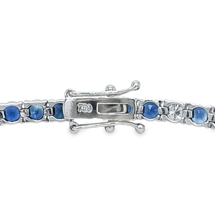 Sapphire and Diamond Line Bracelet