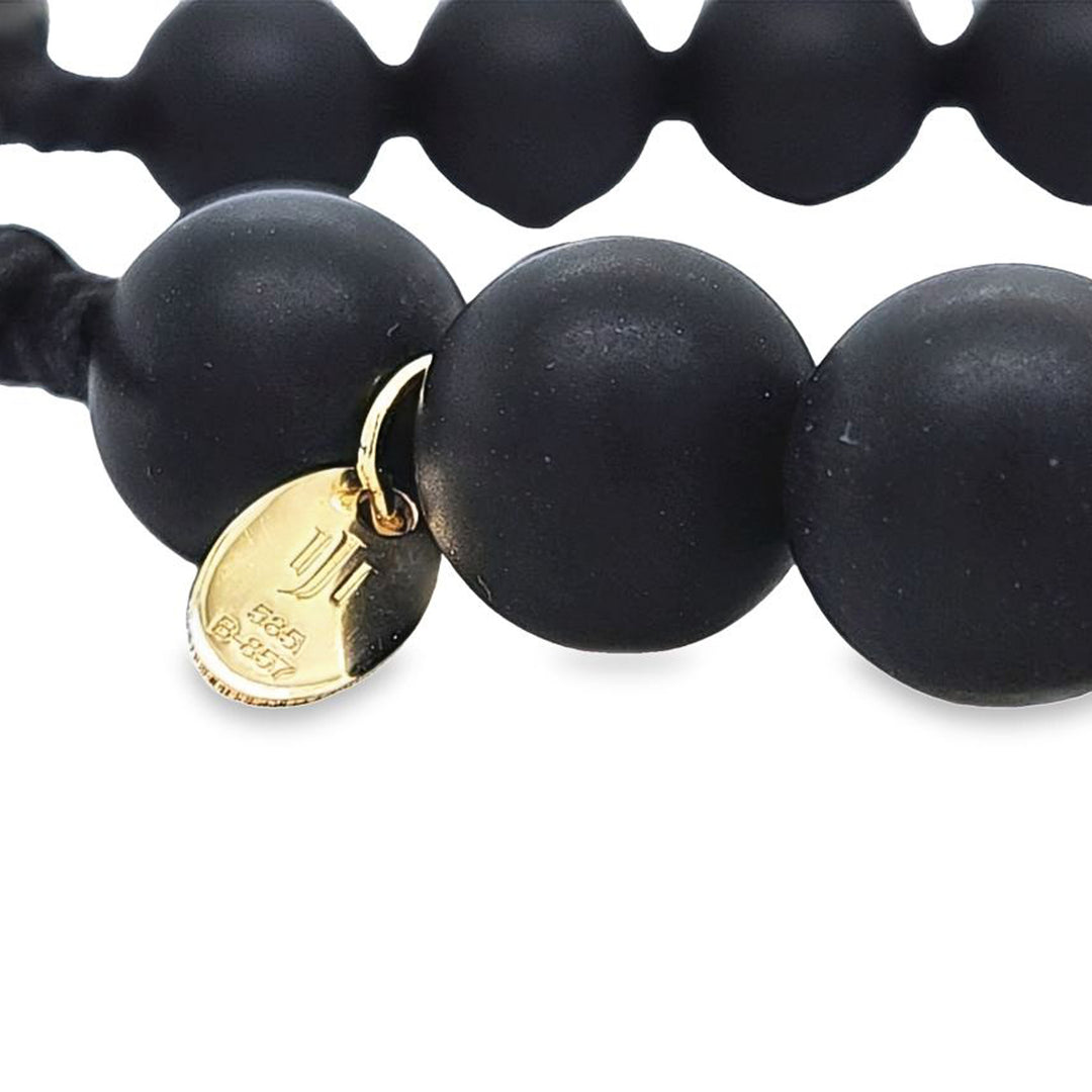 Gold and Onyx Bead Bracelet