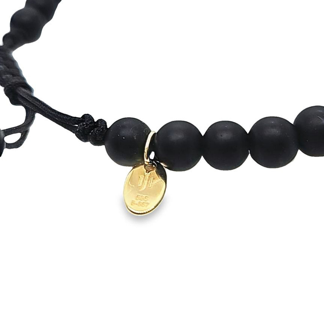 Gold and Onyx Bead Bracelet