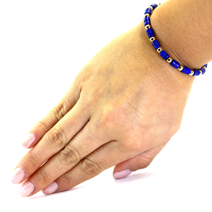 Lapis Lazuli Bead Bracelet