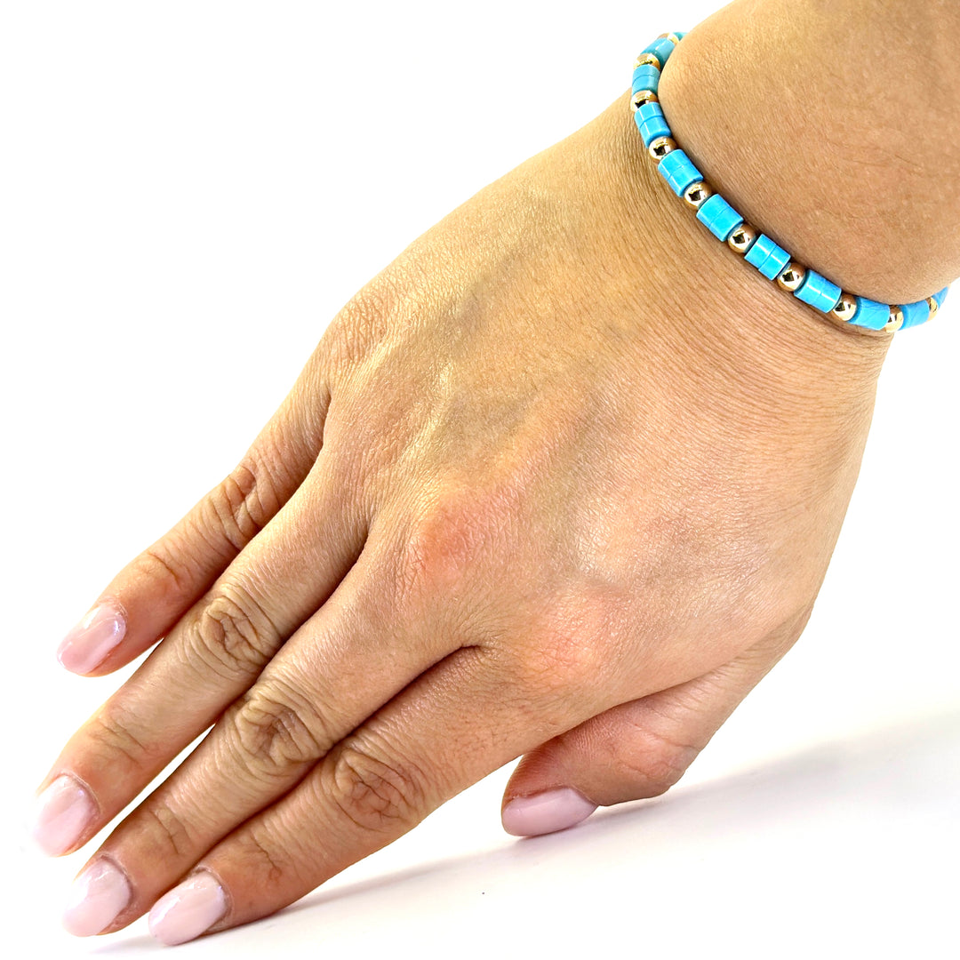 Turquoise Bead Bracelet