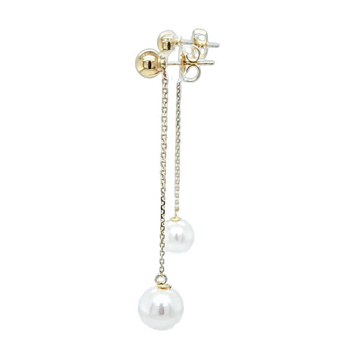 Pearl Drop Chain Earrings