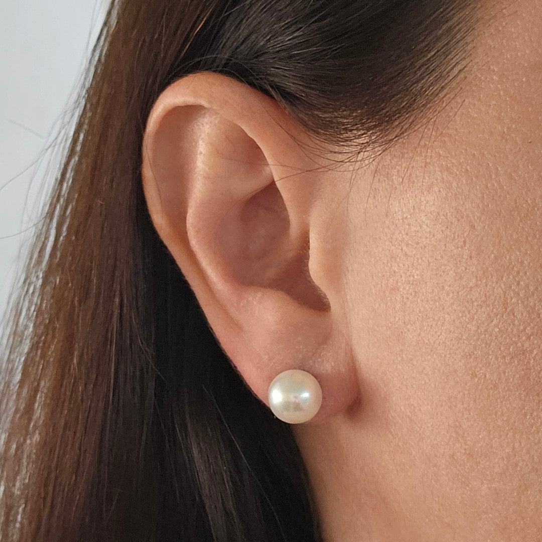 9.5mm Akoya Pearl Stud Earrings