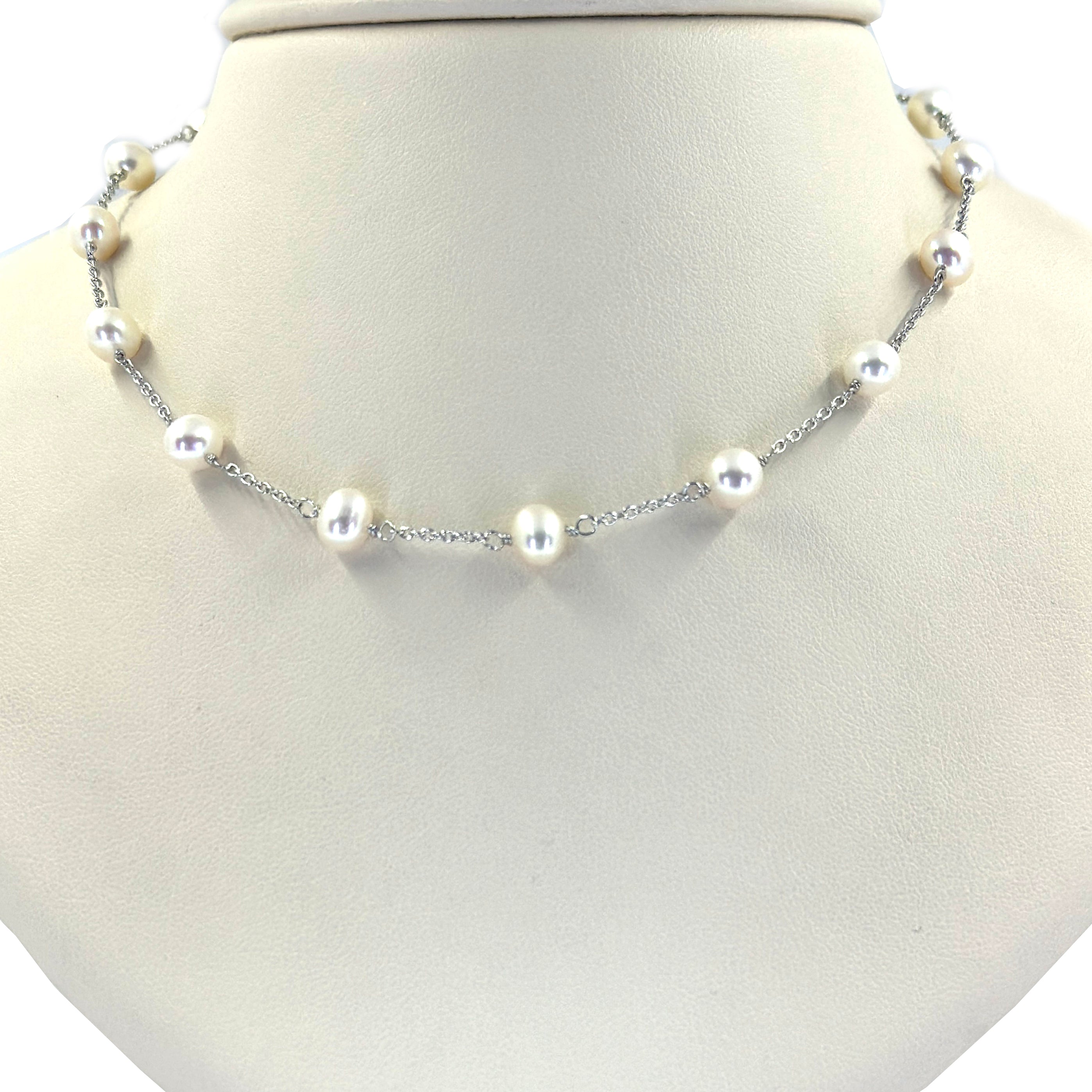 Tin cup store pearl necklace