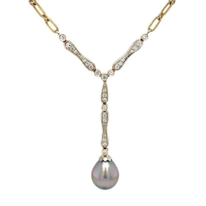 Tahitian Pearl and Diamond Necklace