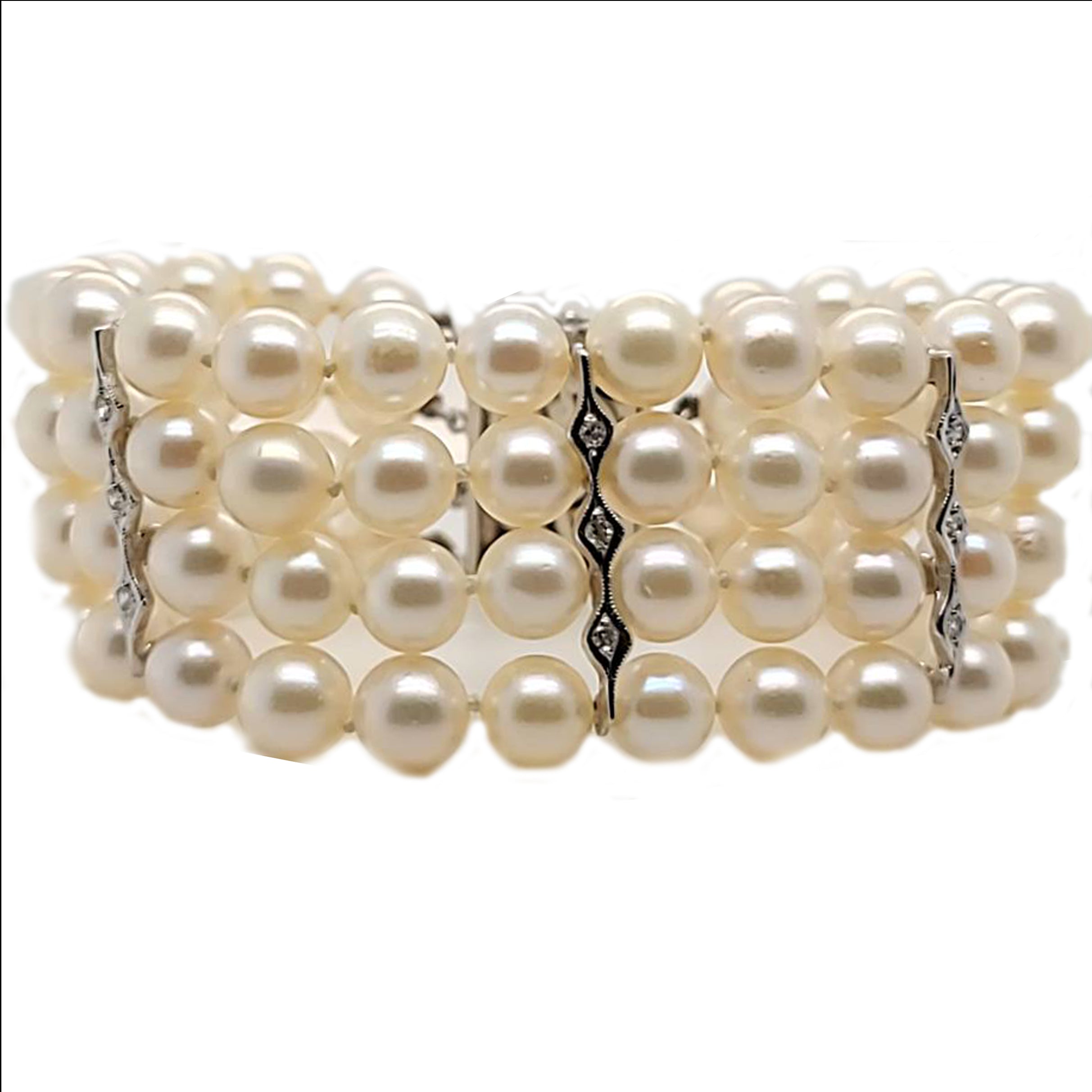 202-10-G | BLACK 4-STRAND BAROQUE MIX PEARL BRACELET (GOLD) – Girl With A  Pearl® Retail