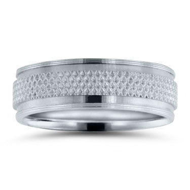 Textured Men's Wedding Band