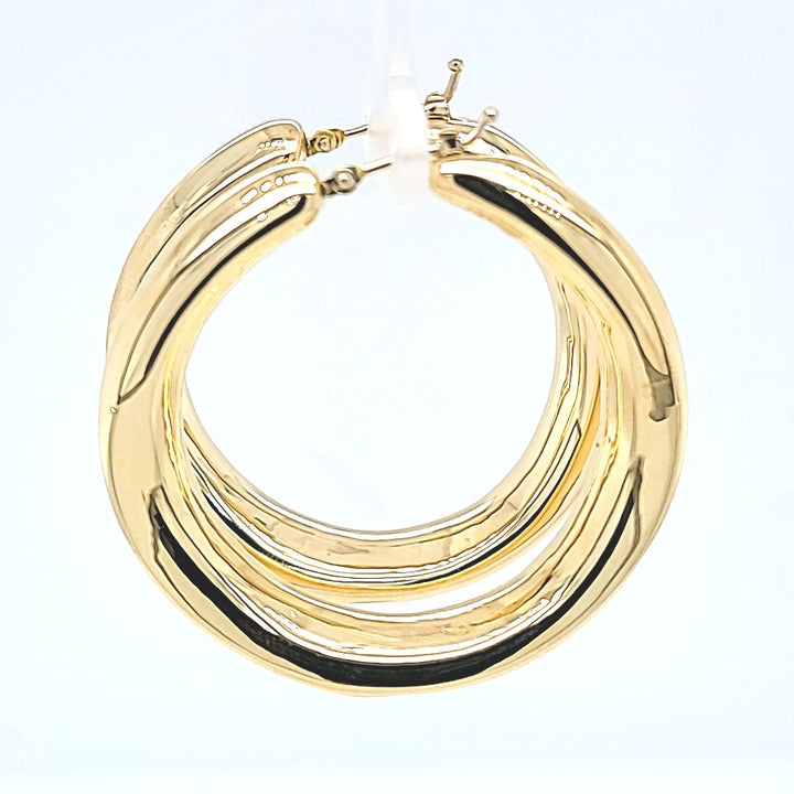 Electroform Wave Hoop Earrings