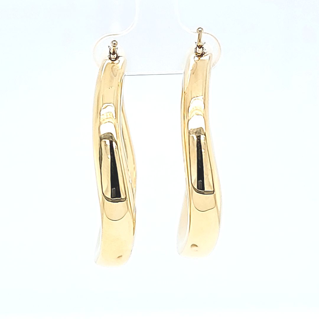 Electroform Wave Hoop Earrings