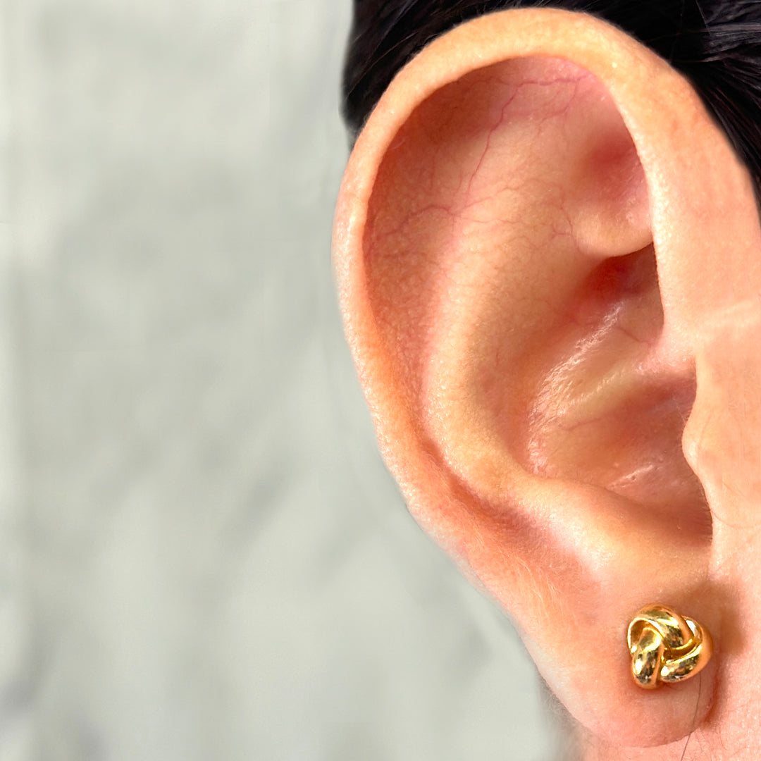 Yellow Gold Knot Studs