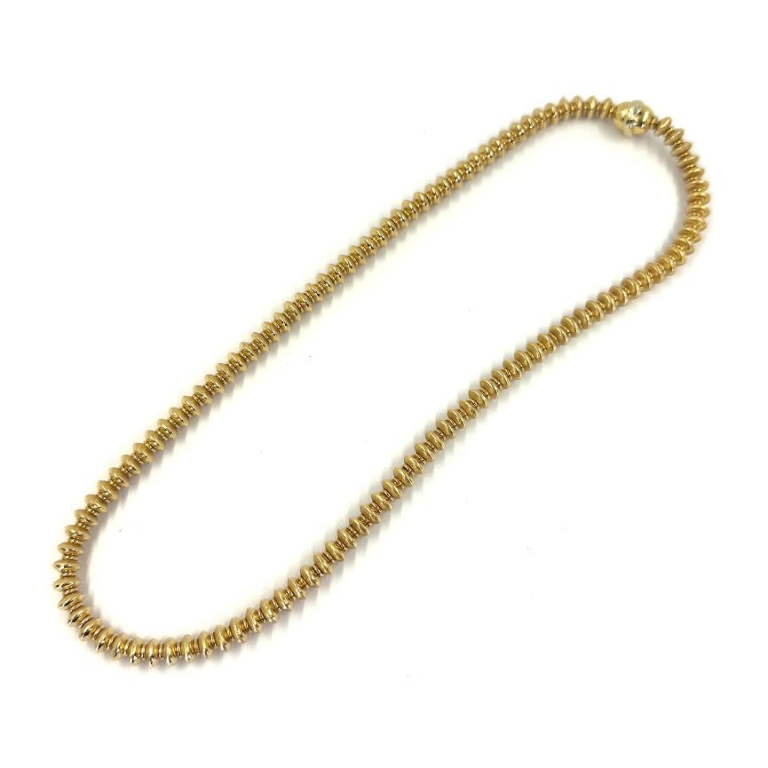 Satin Finish Yellow Gold Necklace