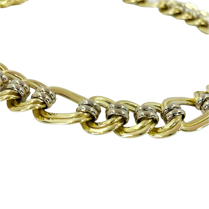 Two Tone Curb Link Necklace